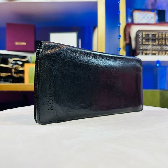 Louis Vuitton Logo Black Leather Long Men’s Unisex Wallet - Picture 2 of 10